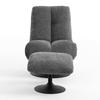 FÅTÖLJ ALMA - grå/svart, Modern, metall/textil (72/98/97cm) - Bessagi Home