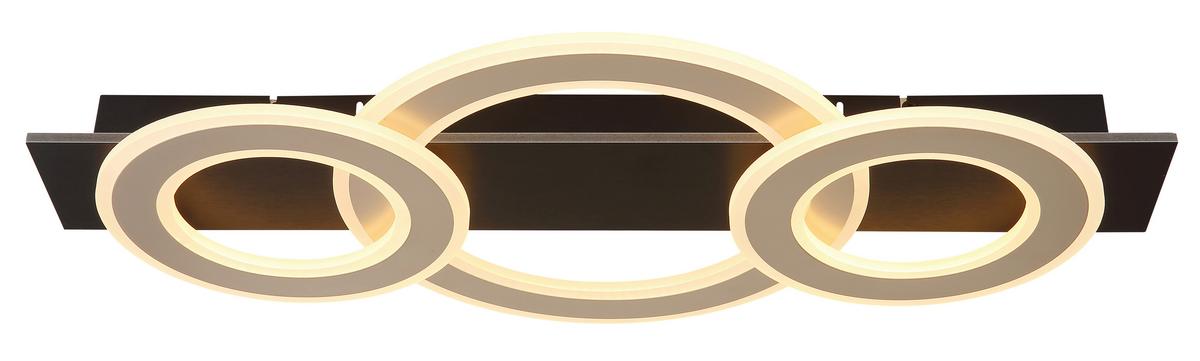 LED Mennyezeti Lámpa 48034a-50 Jayden - sötétbarna/Pezsgő, Design, műanyag/faalapú anyag (73/35/7cm) - Globo