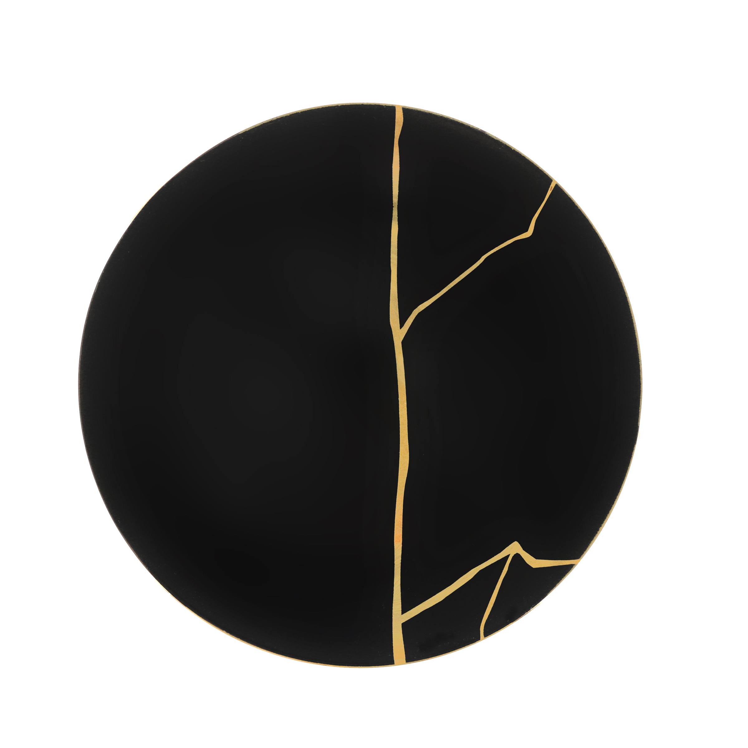 Speiseteller Onix in Schwarz/Goldfarben Ø 27cm - Goldfarben/Schwarz, MODERN, Keramik (27cm) - Mömax