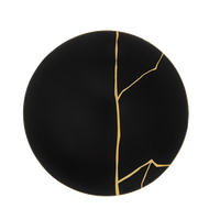 Speiseteller Onix in Schwarz/Goldfarben Ø 27cm - Goldfarben/Schwarz, MODERN, Keramik (27cm) - Mömax