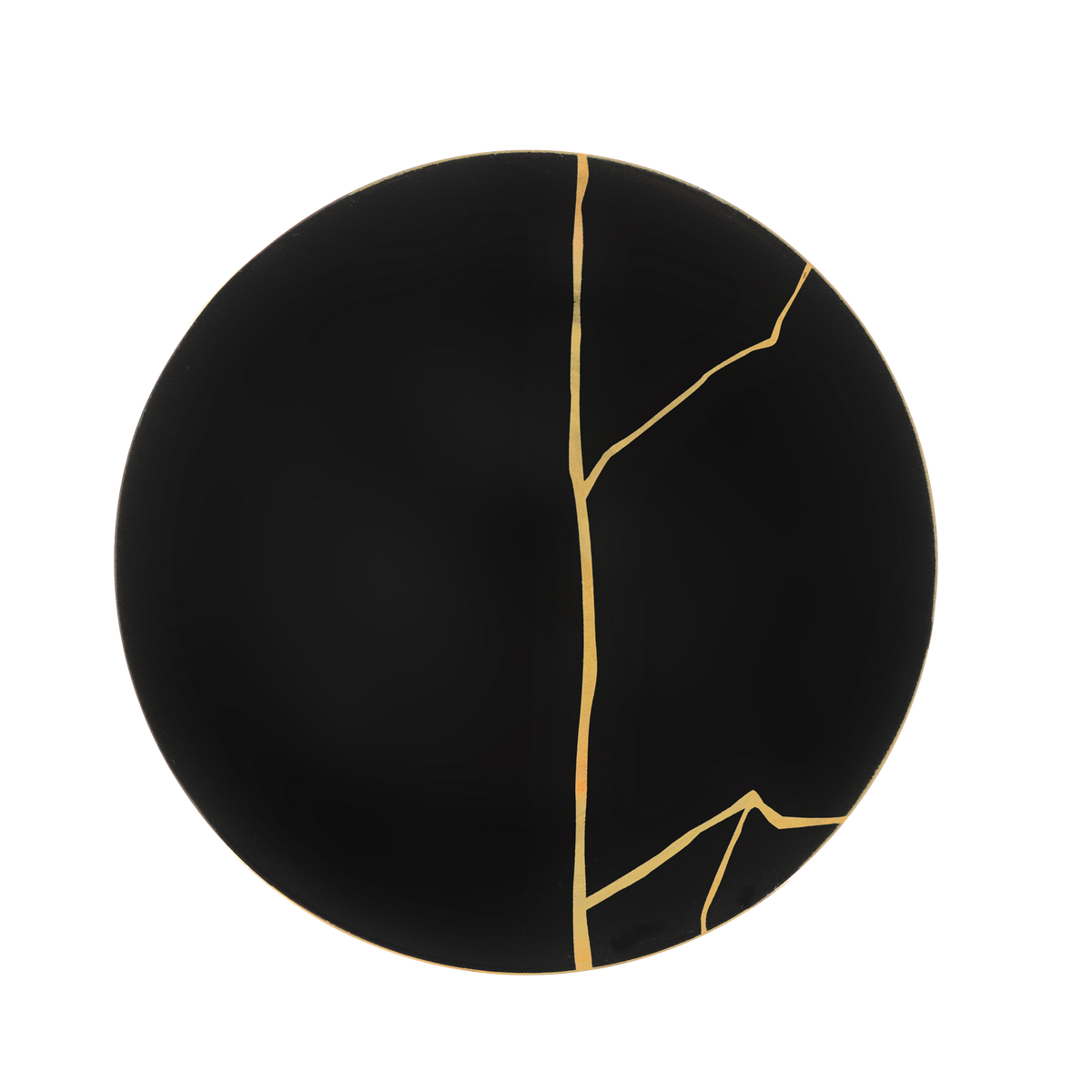 Speiseteller Onix in Schwarz/Goldfarben Ø 27cm - Goldfarben/Schwarz, MODERN, Keramik (27cm) - Mömax