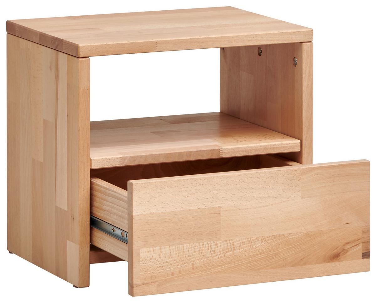 SZAFKA NOCNA PETER - buk twardzielowy, Natur, drewno (40/37/33cm) - MID.YOU