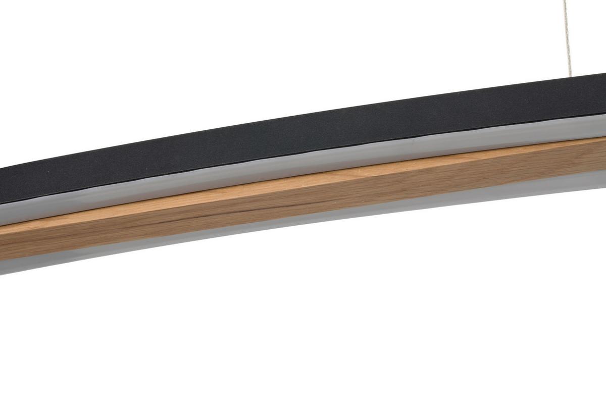 LAMPA WISZĄCA LED DONATELLO DIETER KNOLL - czarny, Basics, metal/drewno (130/6,5/155cm) - Dieter Knoll