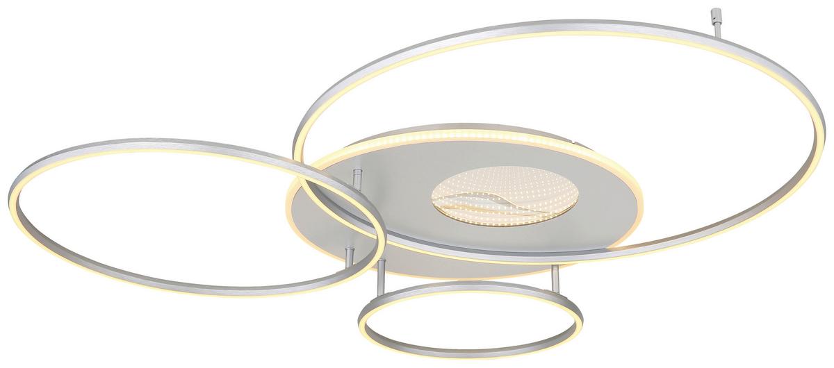 LAMPA SUFITOWA LED 48466-70A INVERTINA - kolor srebrny/biały, Design, tworzywo sztuczne/metal (126,4/105,3/13cm) - Globo
