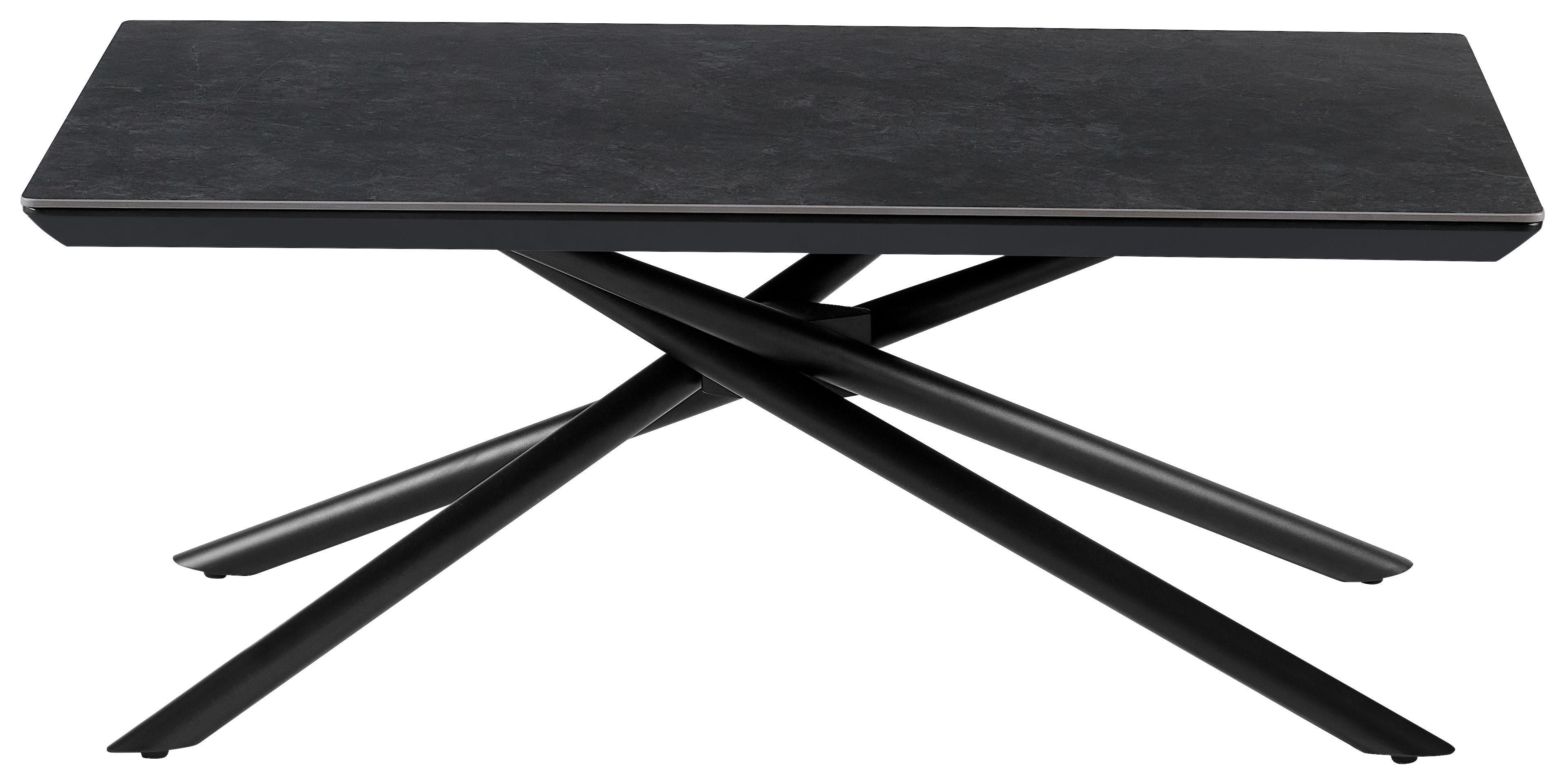 Măsuță de cafea SHADOW GREY - negru/gri, Modern, ceramică/metal (110/45/65cm) - Modern Living