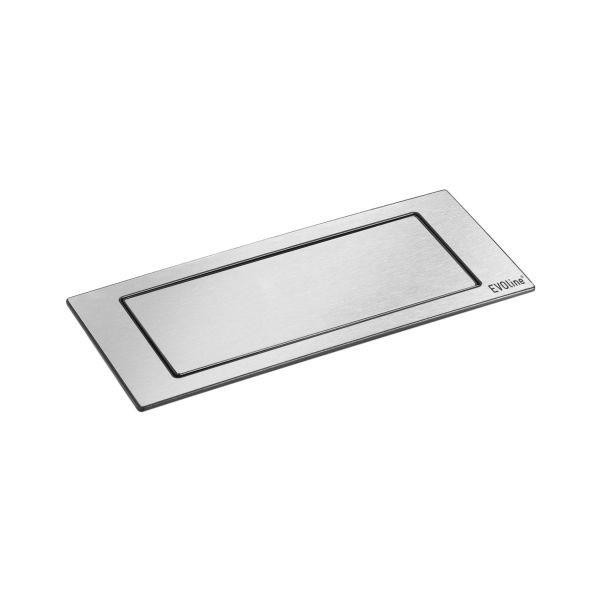 Steckdosenelement Evoline BackFlip Edelstahl - Edelstahlfarben/Schwarz, Kunststoff/Metall (22,5/2,6/10,5cm)