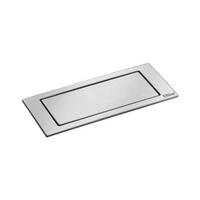 Steckdosenelement Evoline BackFlip Edelstahl - Edelstahlfarben/Schwarz, Kunststoff/Metall (22,5/2,6/10,5cm)