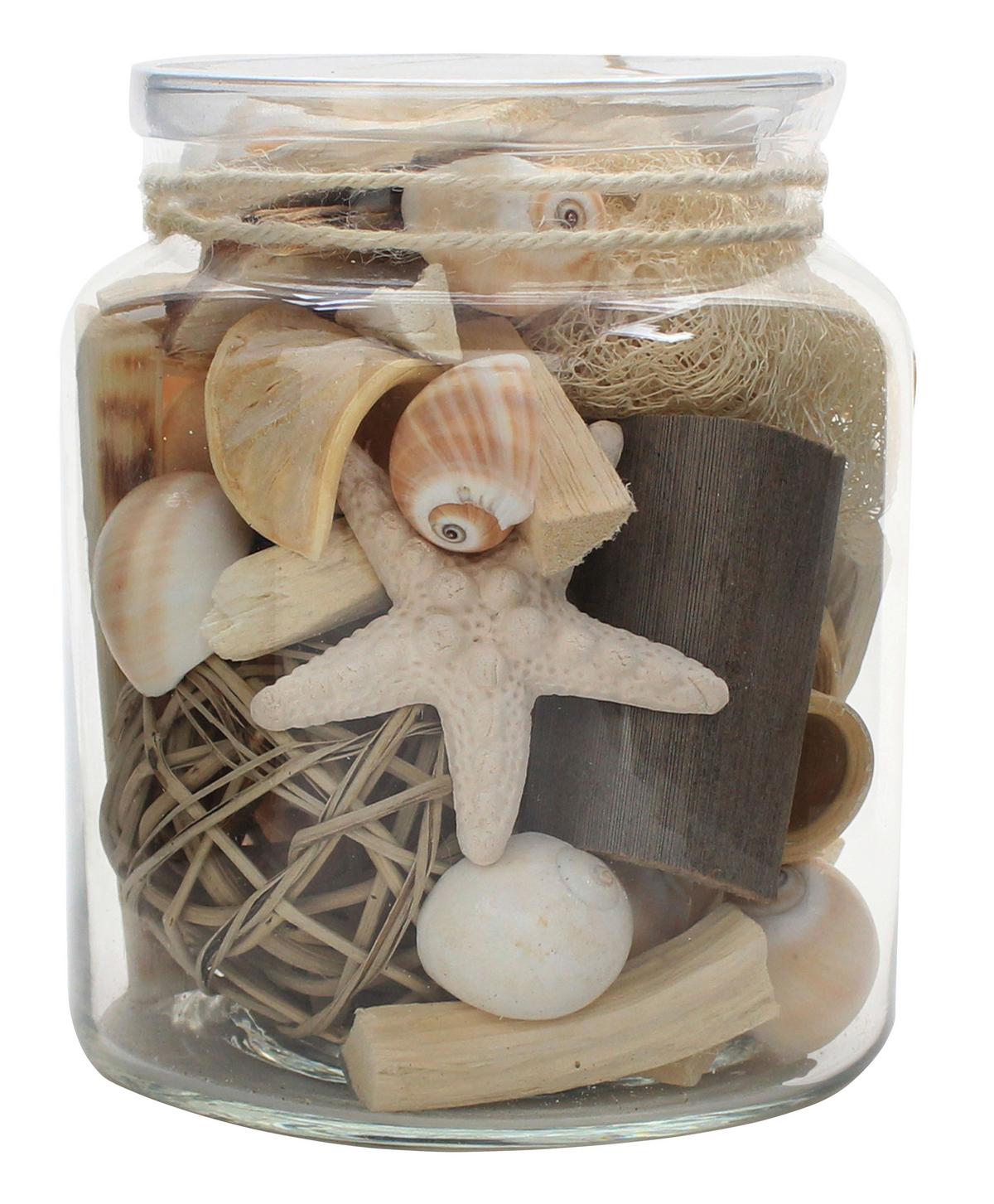 DEKOGLAS FLORA - Naturfarben, Lifestyle, Glas/Naturmaterialien (13,5/16,5/13,5cm) - Kayoom