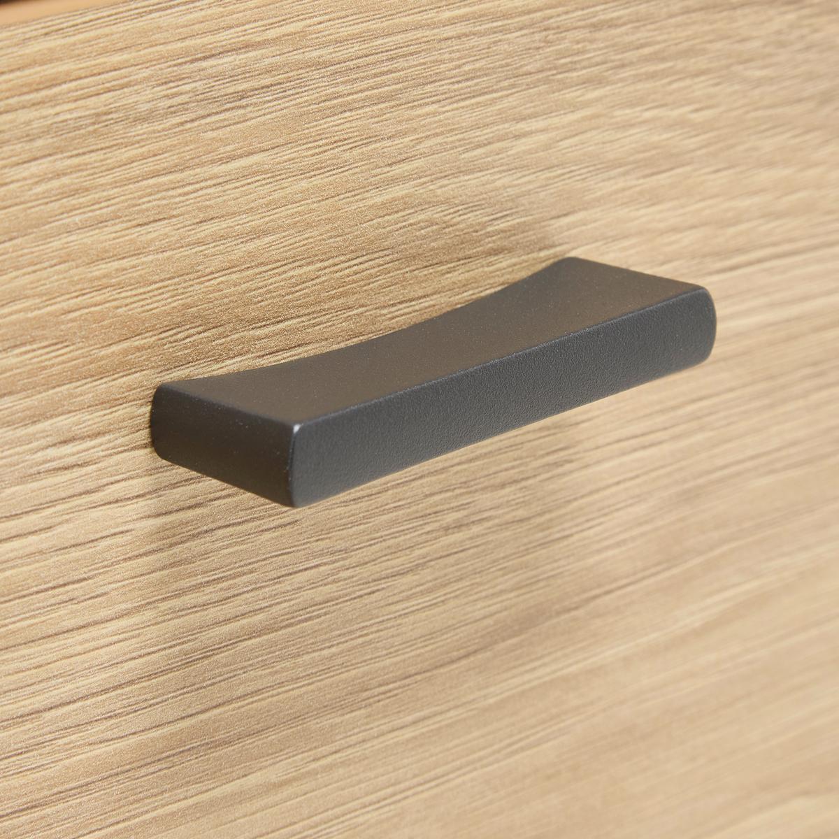 Vitrine Lagos Eichefarben - Eichefarben/Anthrazit, Modern, Glas/Holzwerkstoff (69,2/209,5/37,5cm) - Premium Living