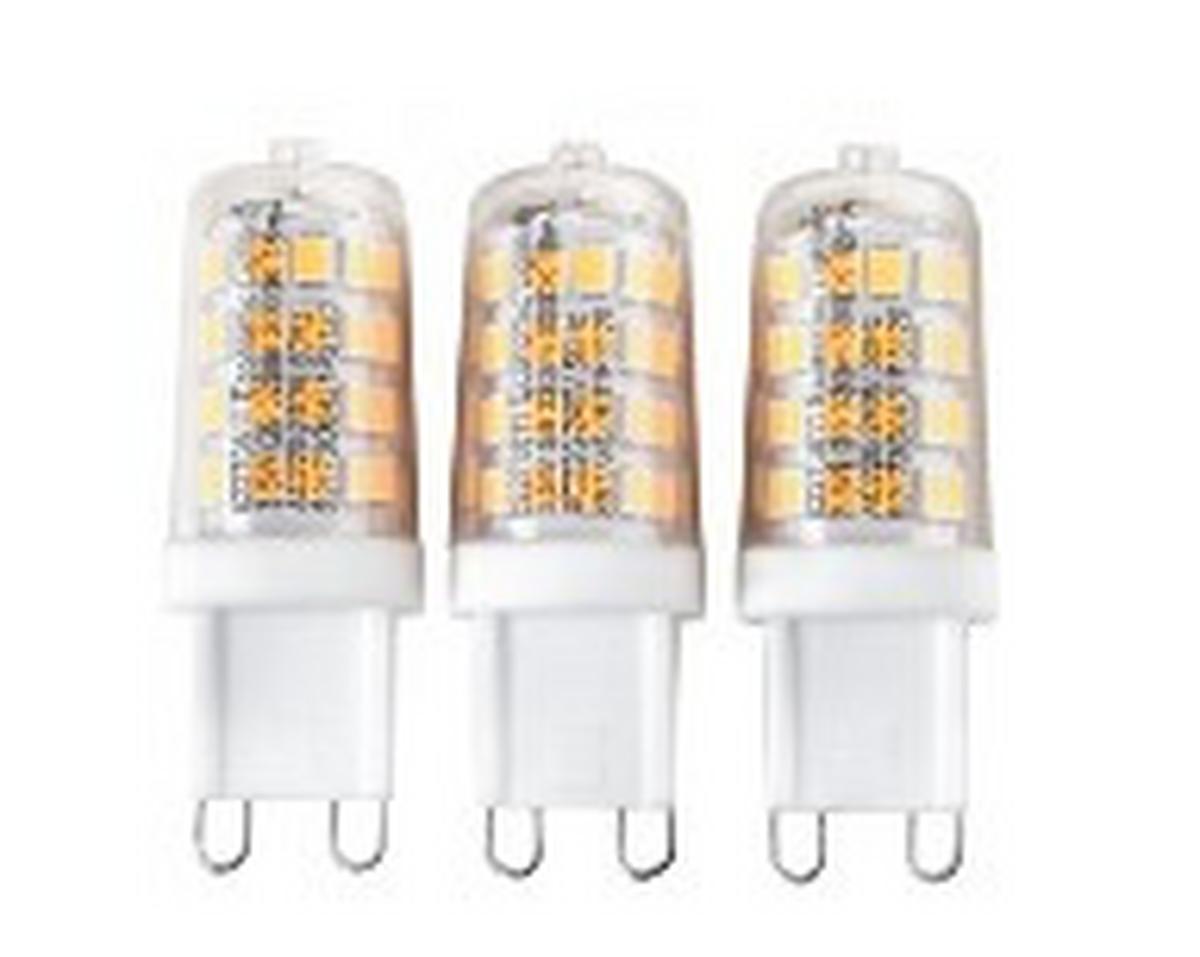Set Led-sijalk Damian, 3 Kos, G9, 4,5 W - bela/prosojno, Konvencionalno, umetna masa (1,5/5,7cm) - Mömax