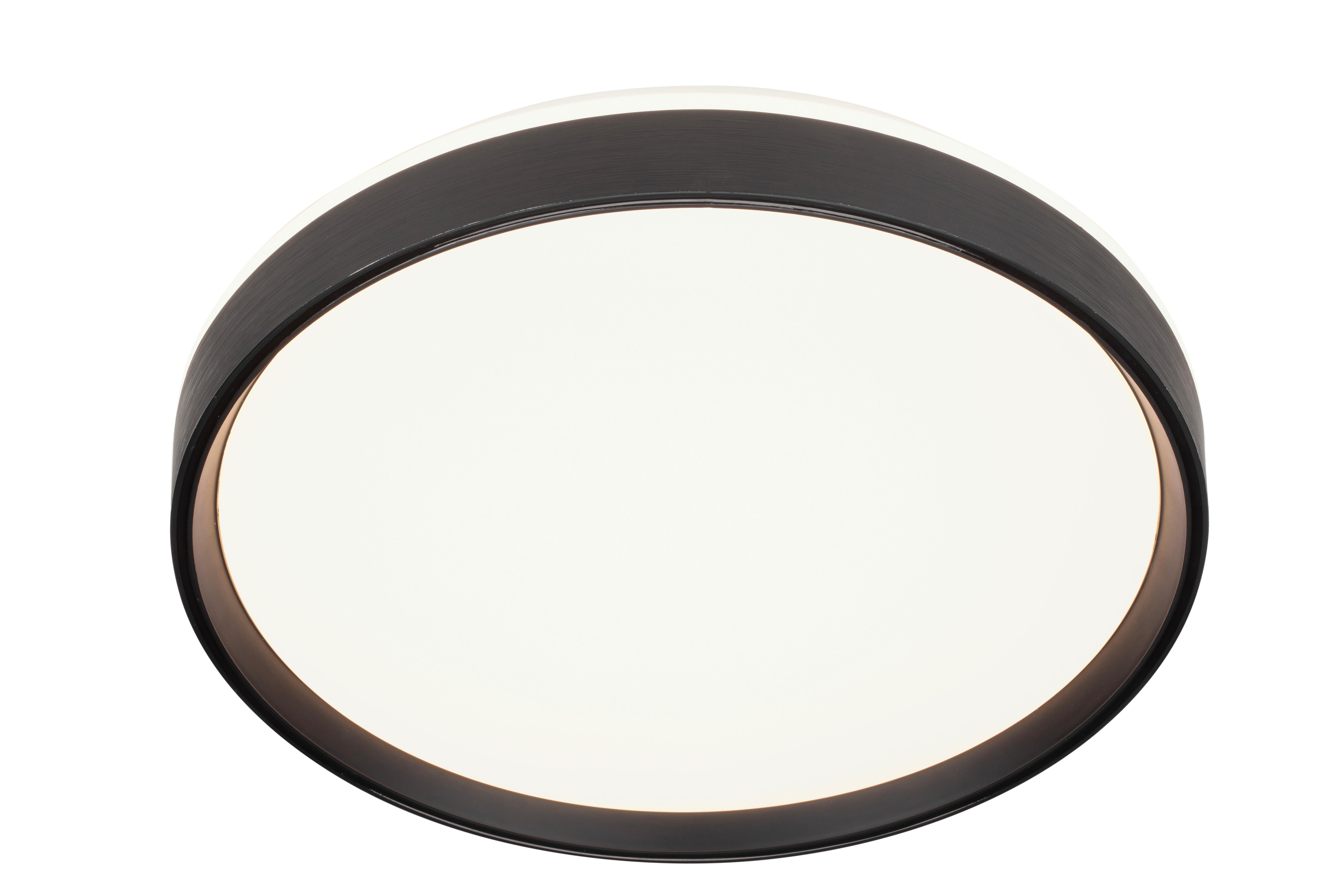 LAMPA SUFITOWA LED MESSINA - czarny/biały, Trend, tworzywo sztuczne/metal (38cm) - Novel