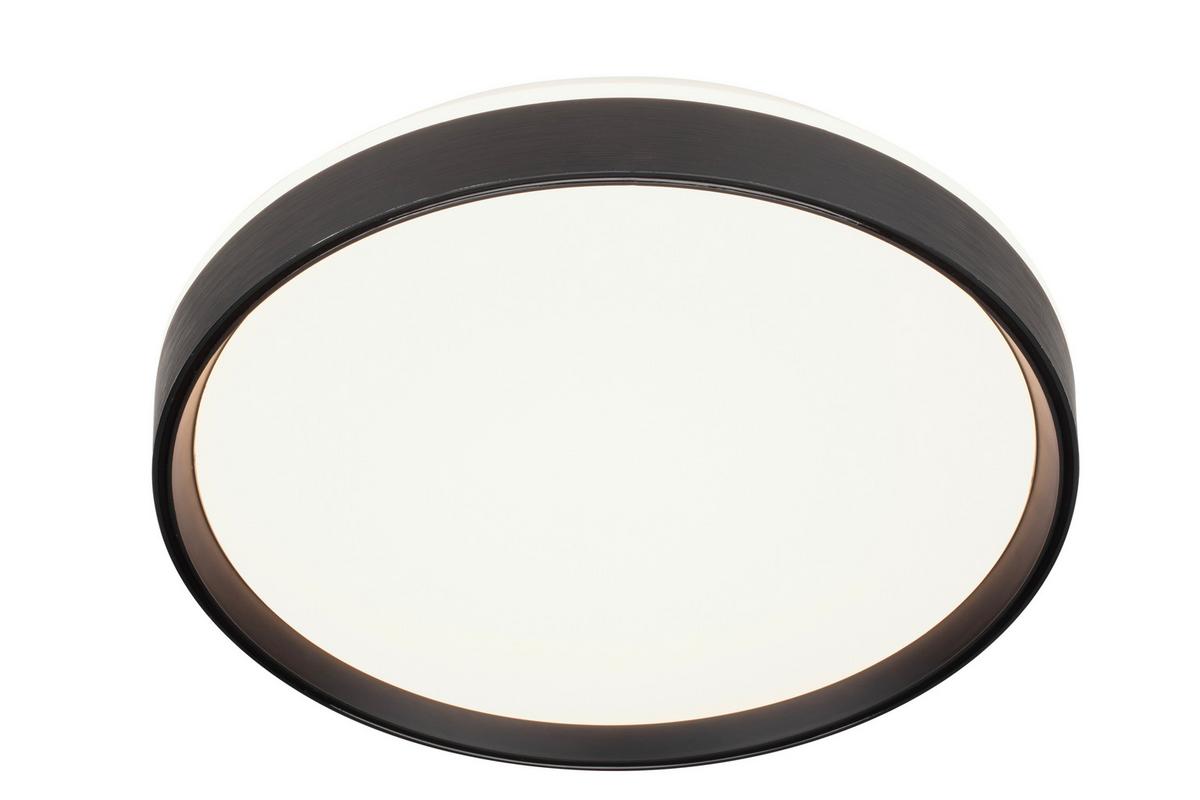 LAMPA SUFITOWA LED MESSINA - czarny/biały, Trend, tworzywo sztuczne/metal (38cm) - Novel