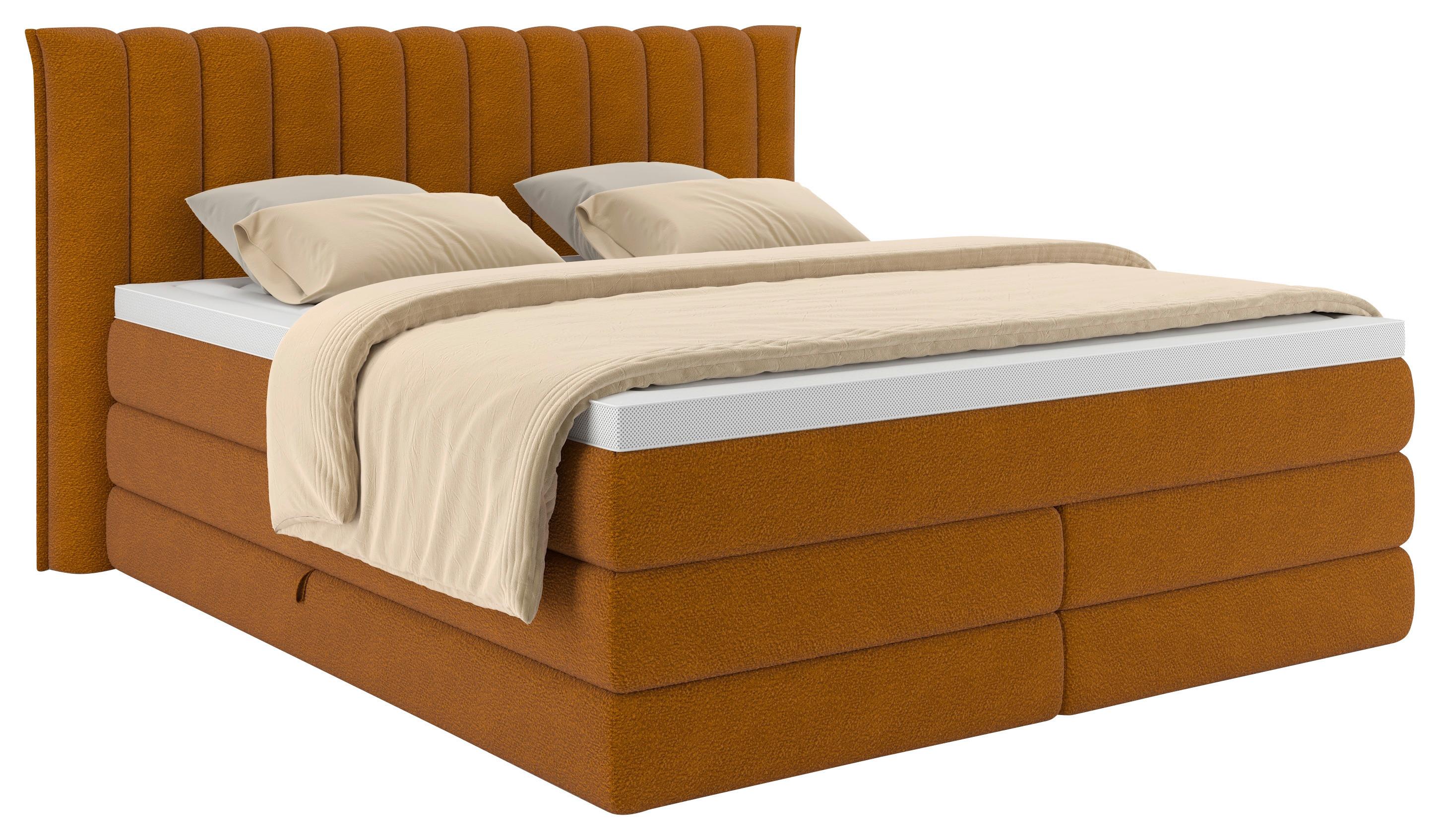 Boxspringbett Lina Rostfarben ca. 180x200cm - Rostfarben, KONVENTIONELL, Holz/Holzwerkstoff (180/200cm) - Premium Living