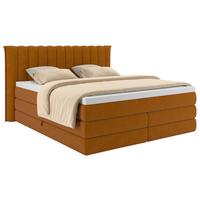 Boxspringbett Lina Rostfarben ca. 180x200cm - Rostfarben, KONVENTIONELL, Holz/Holzwerkstoff (180/200cm) - Premium Living