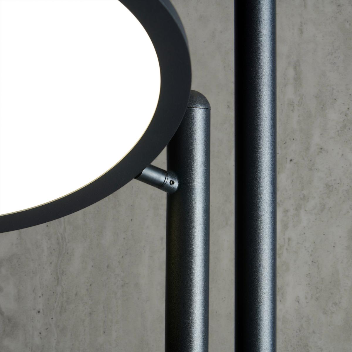 Lampadar LED Carsten - negru, Modern, plastic/metal (59,4/30/176,7cm) - Visiona