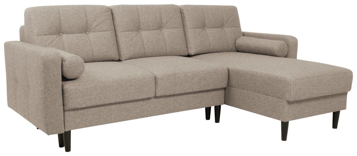 Kutna Garnitura Noret - bež/crna, Konvencionalno, tekstil/drvo (223/157cm) - Modern Living