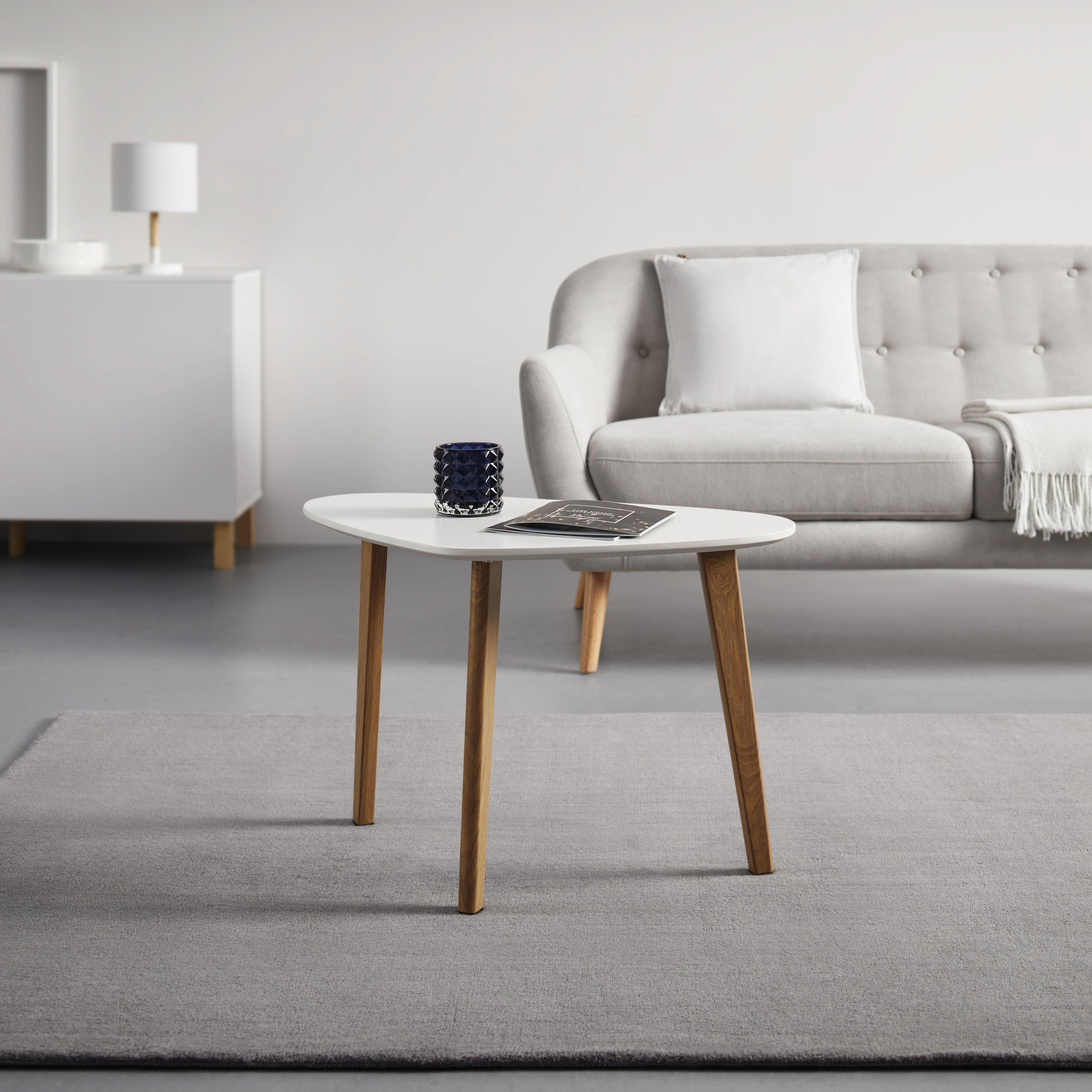 Couchtisch in Buchenfarben/ Weiß ca.70x40cm 'Kimi' - Buchefarben/Weiß, MODERN, Holz/Metall (40/70/46,5cm) - Bessagi Home