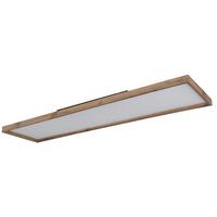 Stropna Led-svetilka Carla, S Sijalko - bela/opal, Natur, kovina/umetna masa (120/30/8,5cm) - Globo
