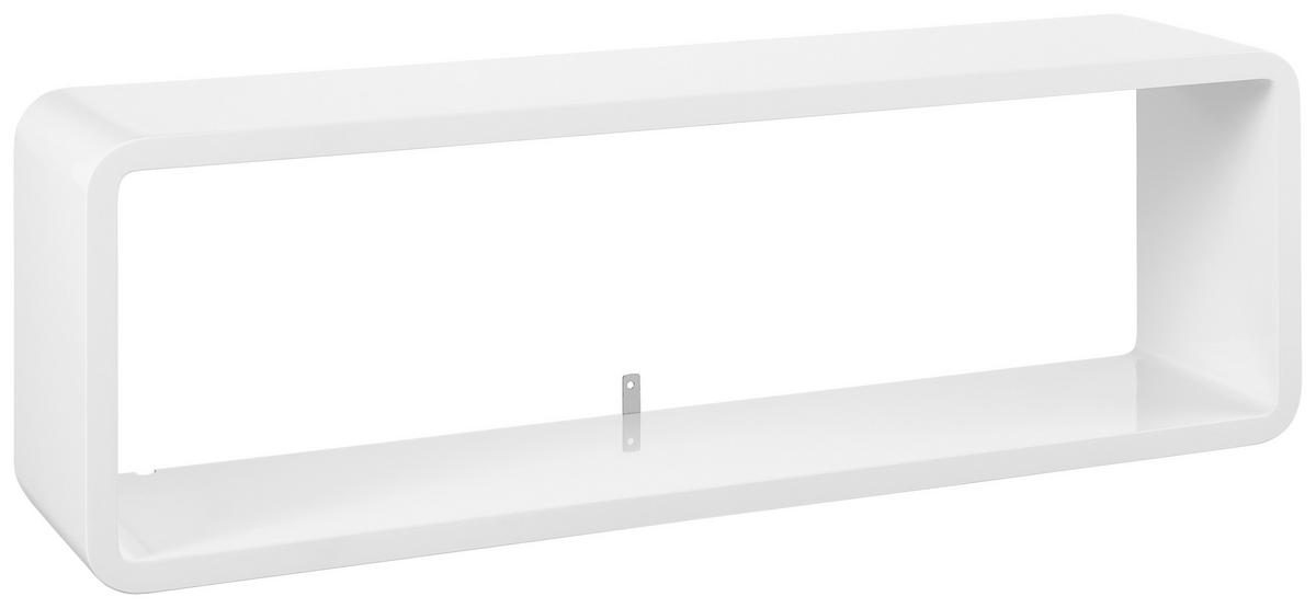PÓŁKA ŚCIENNA PIT - biały, Basics, materiał drewnopochodny (80/17/25cm) - Xora
