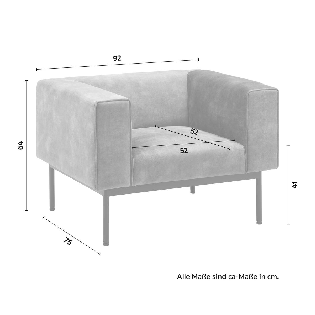 Naslanjač Chesterfield Modu, Iz Žameta - temno siva/črna, Moderno, kovina/tekstil (92/64/75cm) - Bessagi Home