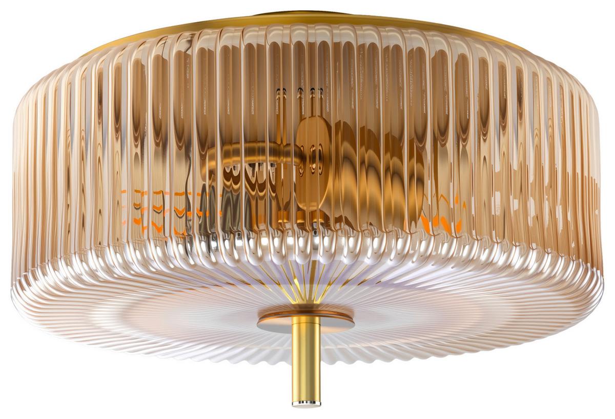 LAMPA SUFITOWA VALENTINA - kolor bursztynowy, Trend, metal/szkło (30/18cm) - Collett's Monde