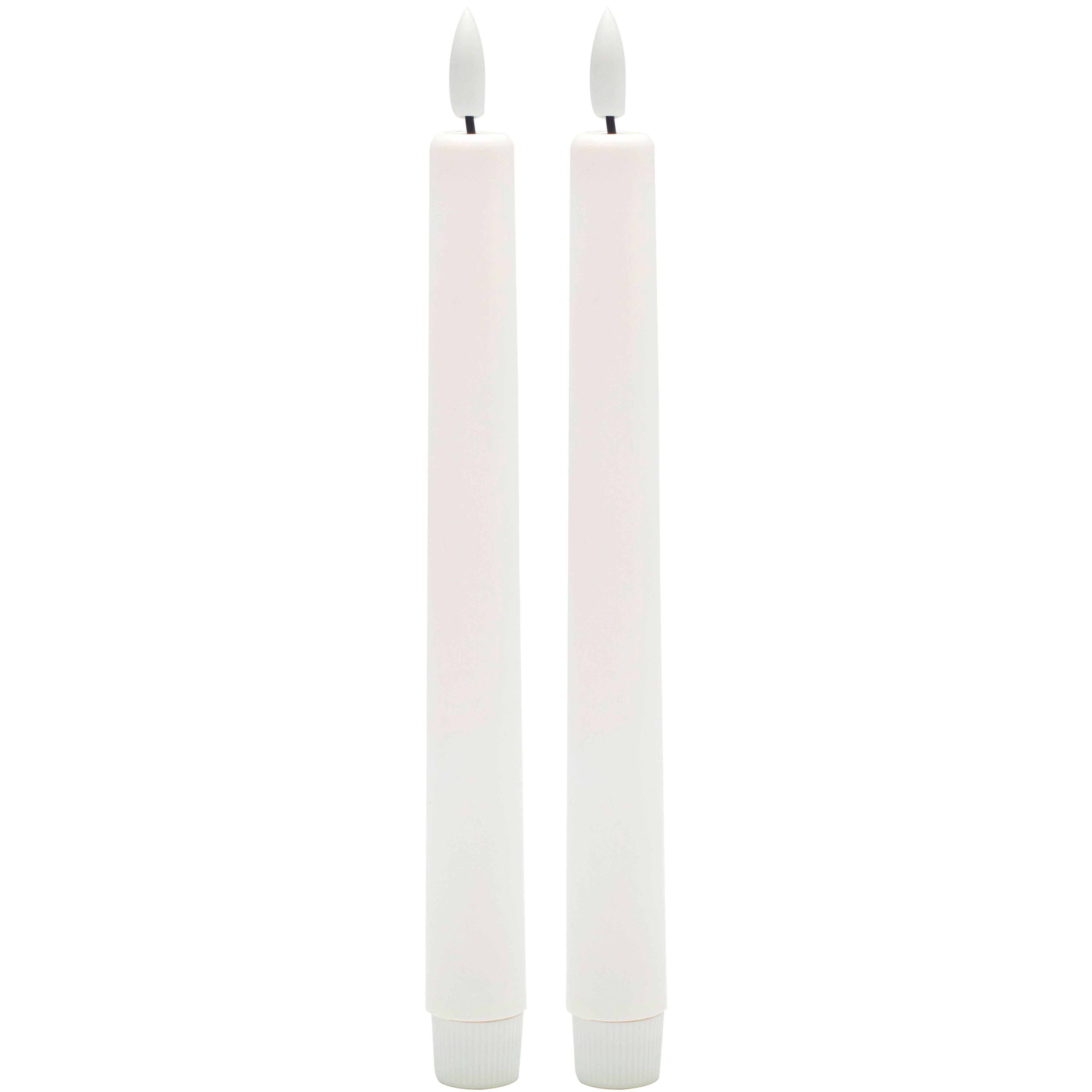 Stabkerze Rina Weiß, 2er Set - Weiß (2,2/22cm) - Mömax