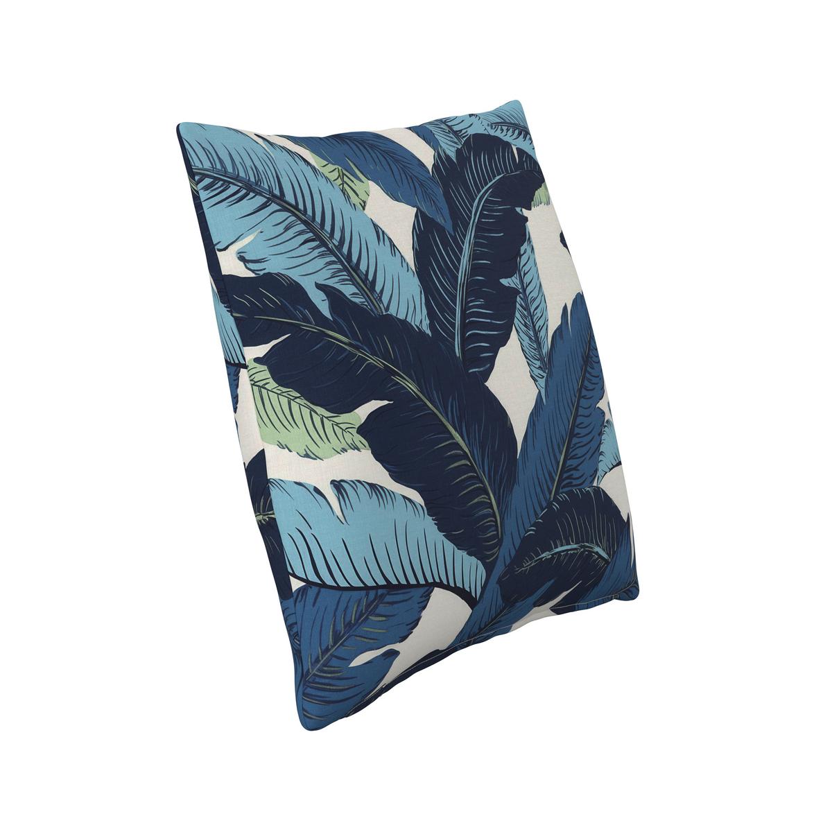 Outdoorkissen Luisa Blau/Weiß ca. 45x45 cm - Blau/Weiß, MODERN, Textil (45/45/10cm) - Bessagi Garden