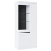 Vitrina Turnino Neo - bijela/boje grafita, Trend, staklo/drvni materijal (86/196,5/39,9cm) - Modern Living