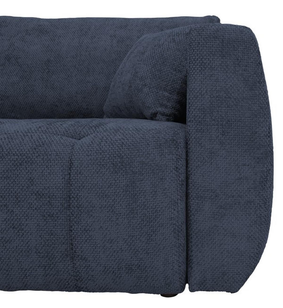 Canapea extensibila BALI - albastru închis/gri, Modern, lemn/textil (245/74-90/104cm) - Luca Bessoni