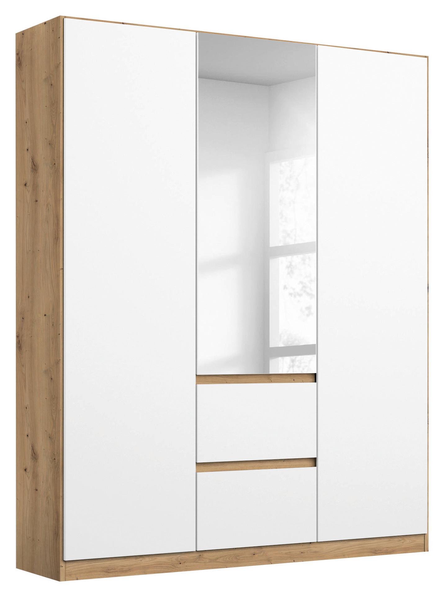 DULAP USI ROTATIVE NIDDA - argintiu/alb, Basics (136/197/54cm) - Modern Living