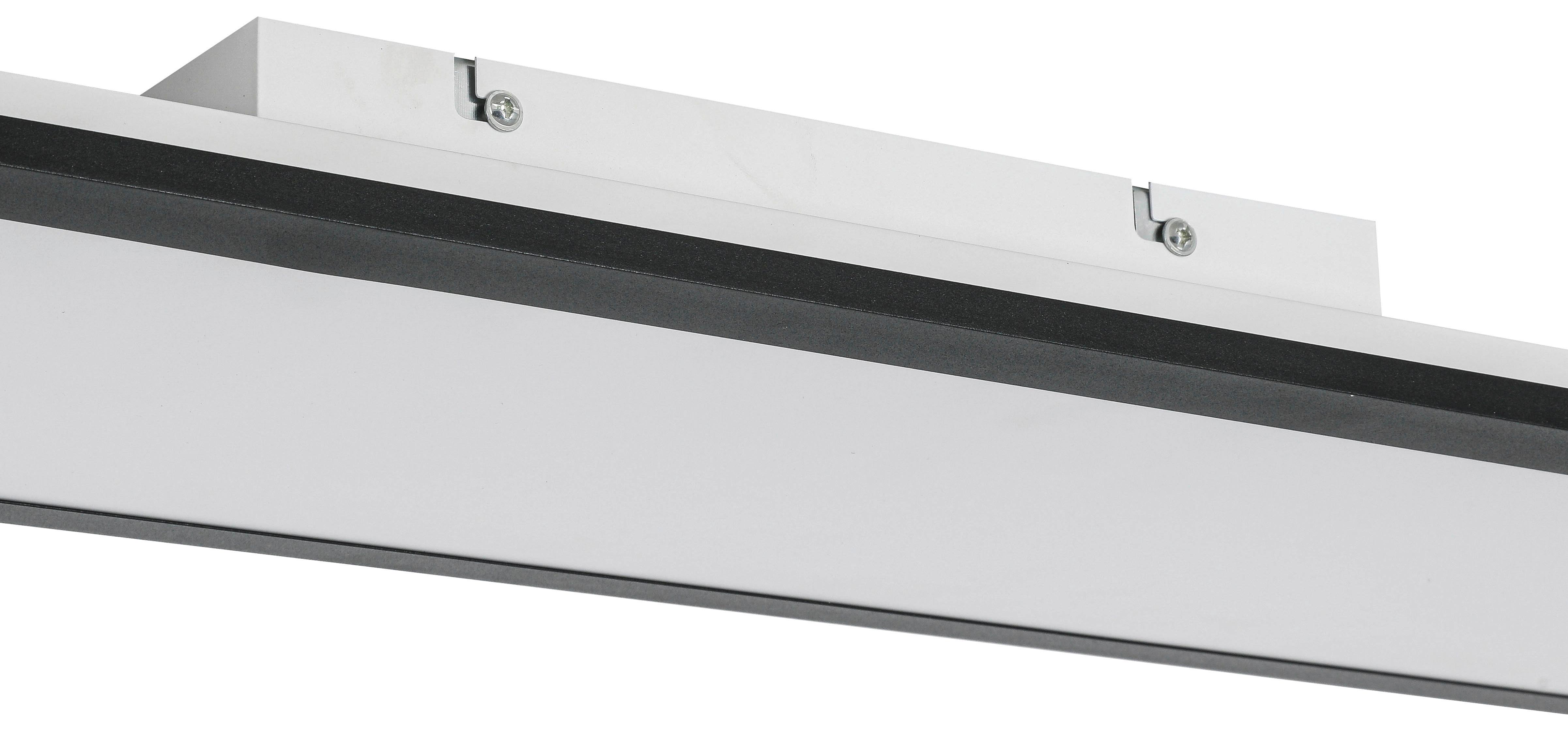 LED-TAKLAMPA JUO - vit/svart, Modern, metall/plast (80/20/6,5cm) - Mömax