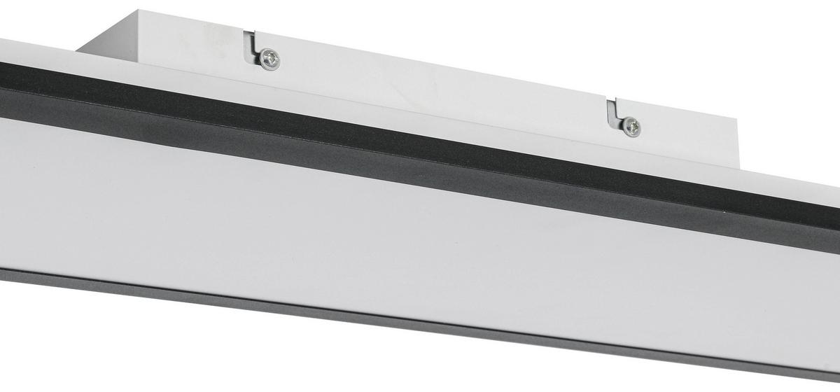 LED-Deckenleuchte Juo Schwarz/Weiß max. 18 Watt - Schwarz/Weiß, MODERN, Kunststoff/Metall (80/20/6,5cm) - Mömax