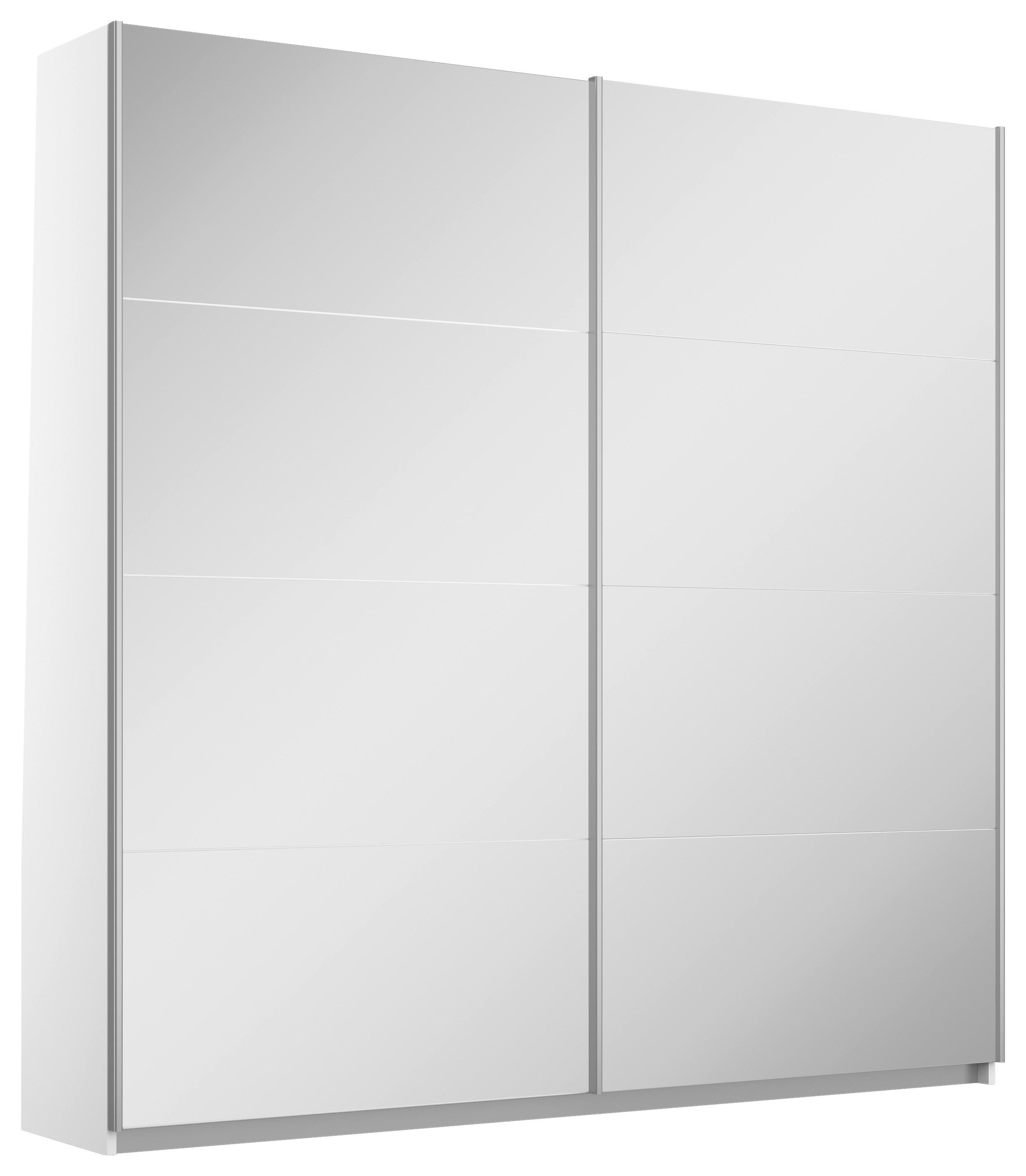 Ormar S Kliznim Vratima Subito - bijela/srebrne boje, Moderno, drvni materijal/metal (181/197/61cm) - Modern Living