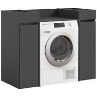 DULAP PENTRU MAșINA DE SPĂLAT FREE - antracit, Basics, material pe bază de lemn (124/101/60cm) - MID.YOU