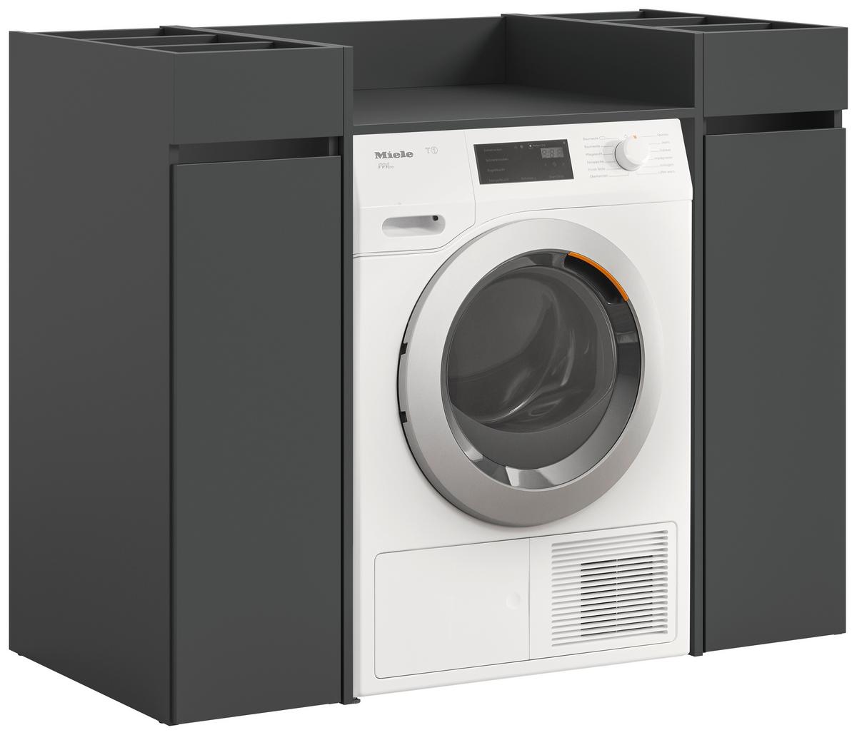 DULAP PENTRU MAșINA DE SPĂLAT FREE - antracit, Basics, material pe bază de lemn (124/101/60cm) - MID.YOU