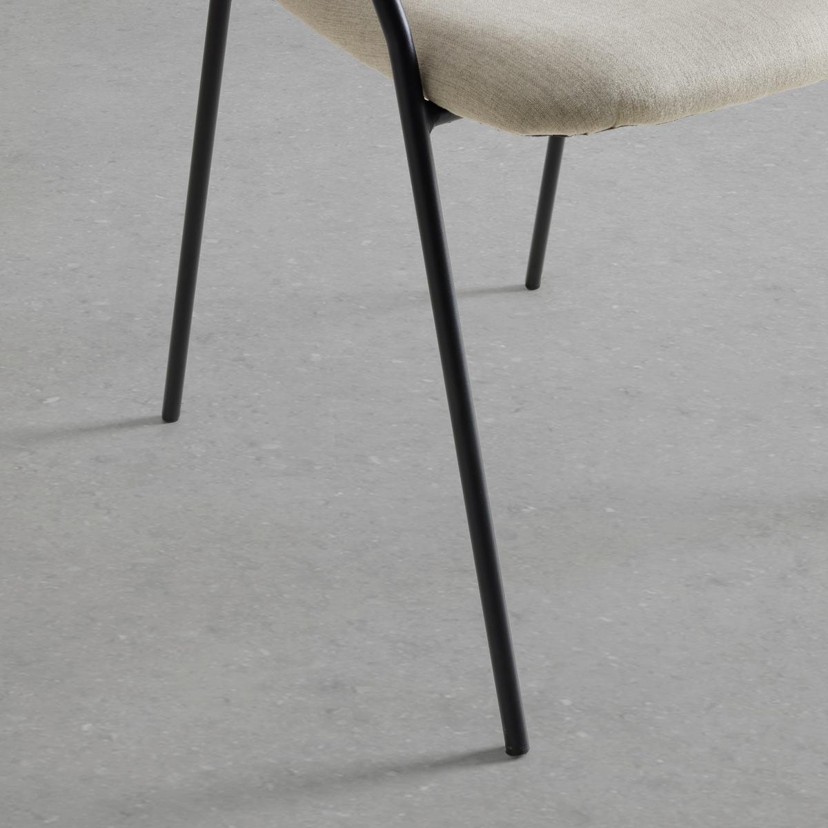 Armlehnstuhl Alice in Beige - Beige/Schwarz, Design, Holz/Textil (53/80/59cm) - Mömax