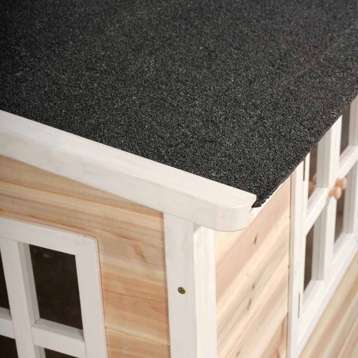 Igralna Hišica Exit Loft 300, Naravne Barve - rdeča/bukev (jedrovina), Konvencionalno, les (369/190/215cm) - EXIT Toys