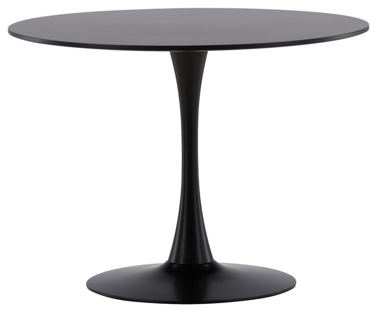 ESSTISCH GLADE - Schwarz, Design, Holzwerkstoff/Metall (100/100/74cm) - Livetastic