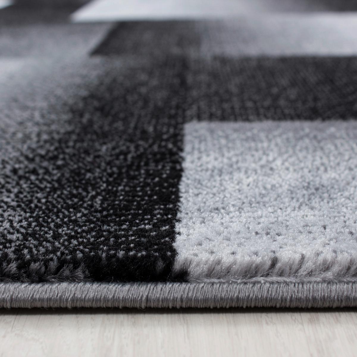 Webteppich Miami Schwarz ca. 120x170cm - Schwarz, Trend, Textil (120/170cm)