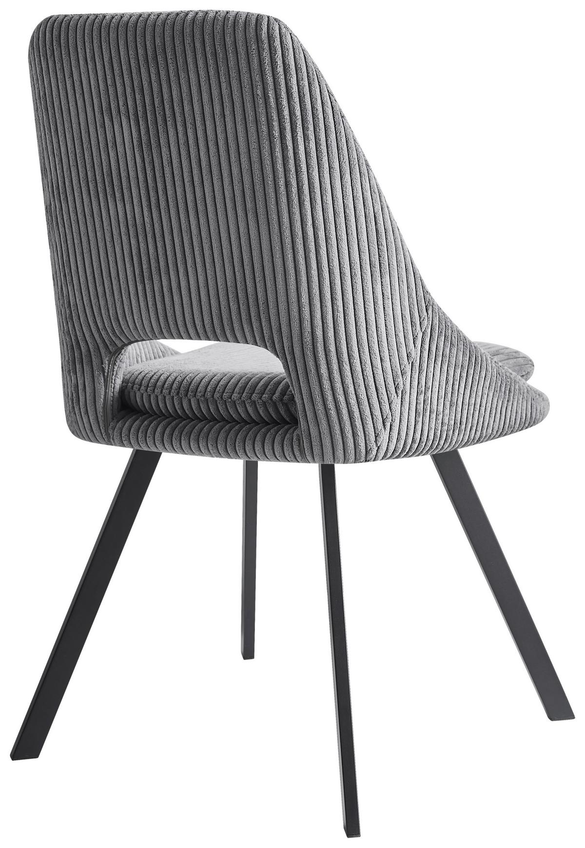 KRZESŁO FLAVIO  -EXKLUSIV- - czarny/szary, Design, metal/tkanina (48/85/56cm) - Carryhome