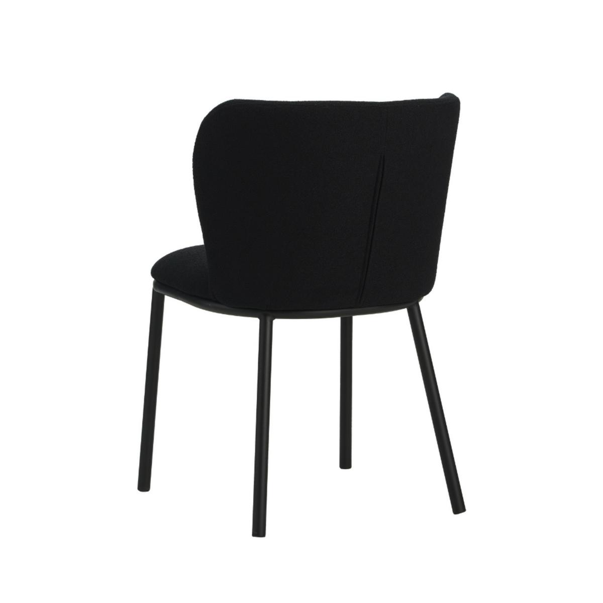 Stuhl-Set Bourges Schwarz - Schwarz, MODERN, Textil/Metall (52/80/44cm) - MID.YOU