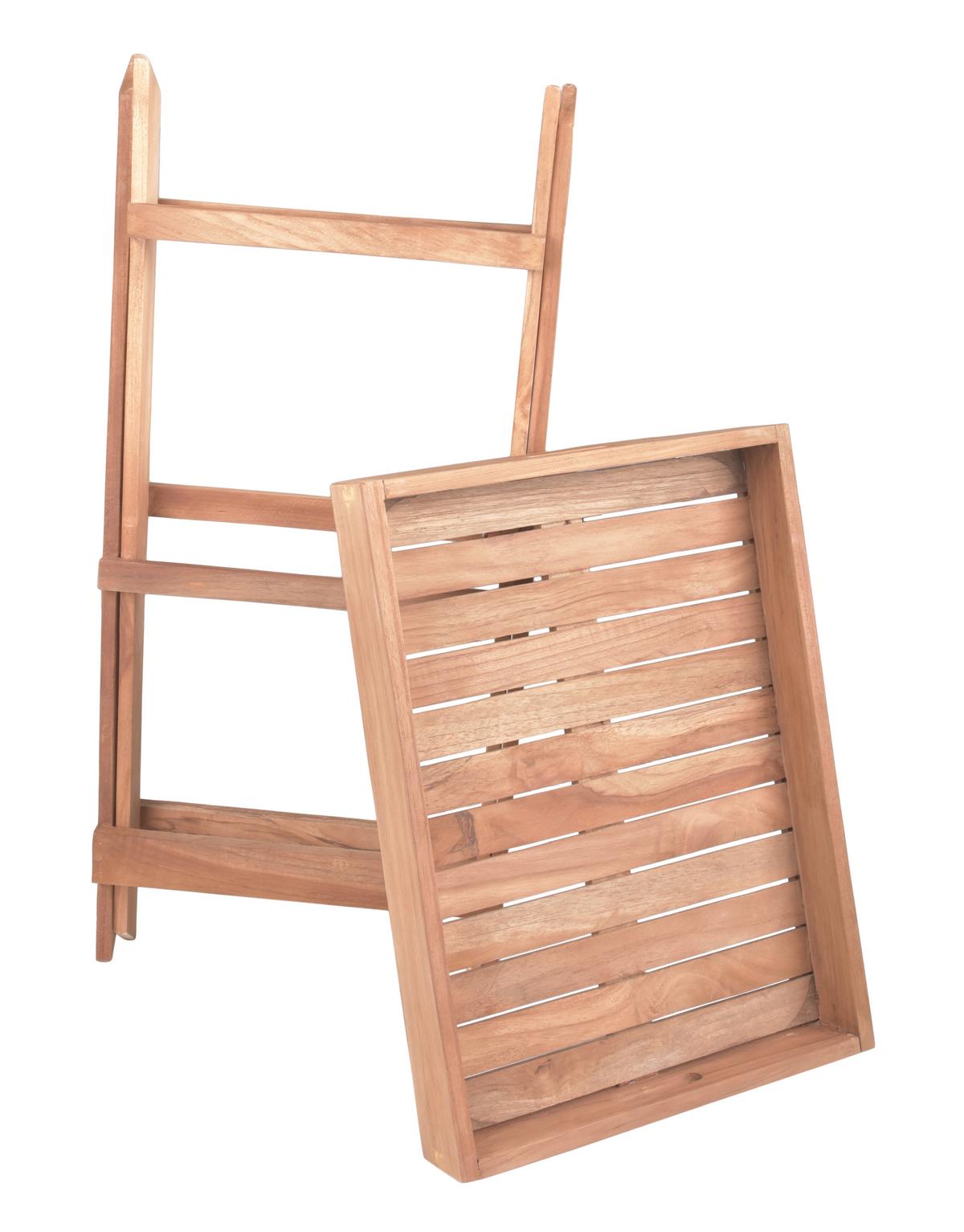 Gartenbeistelltisch Bacan Teak klappbar - Braun, Basics, Holz (39/29/50cm) - Gardenson