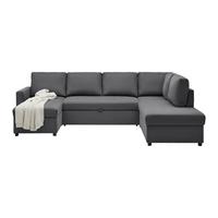 Sarokkanapé Martina - antracit, Modern, faalapú anyag/textil (276/89/204cm) - Mömax