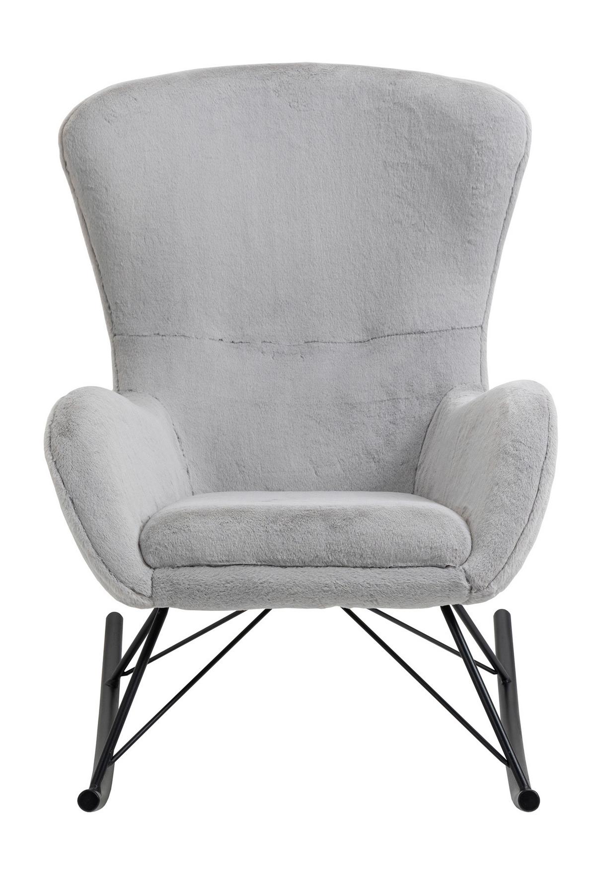 Gugalnik Lamb, Svetlo Siva - črna/svetlo siva, Moderno, kovina/tekstil (70/102/94cm) - Livetastic