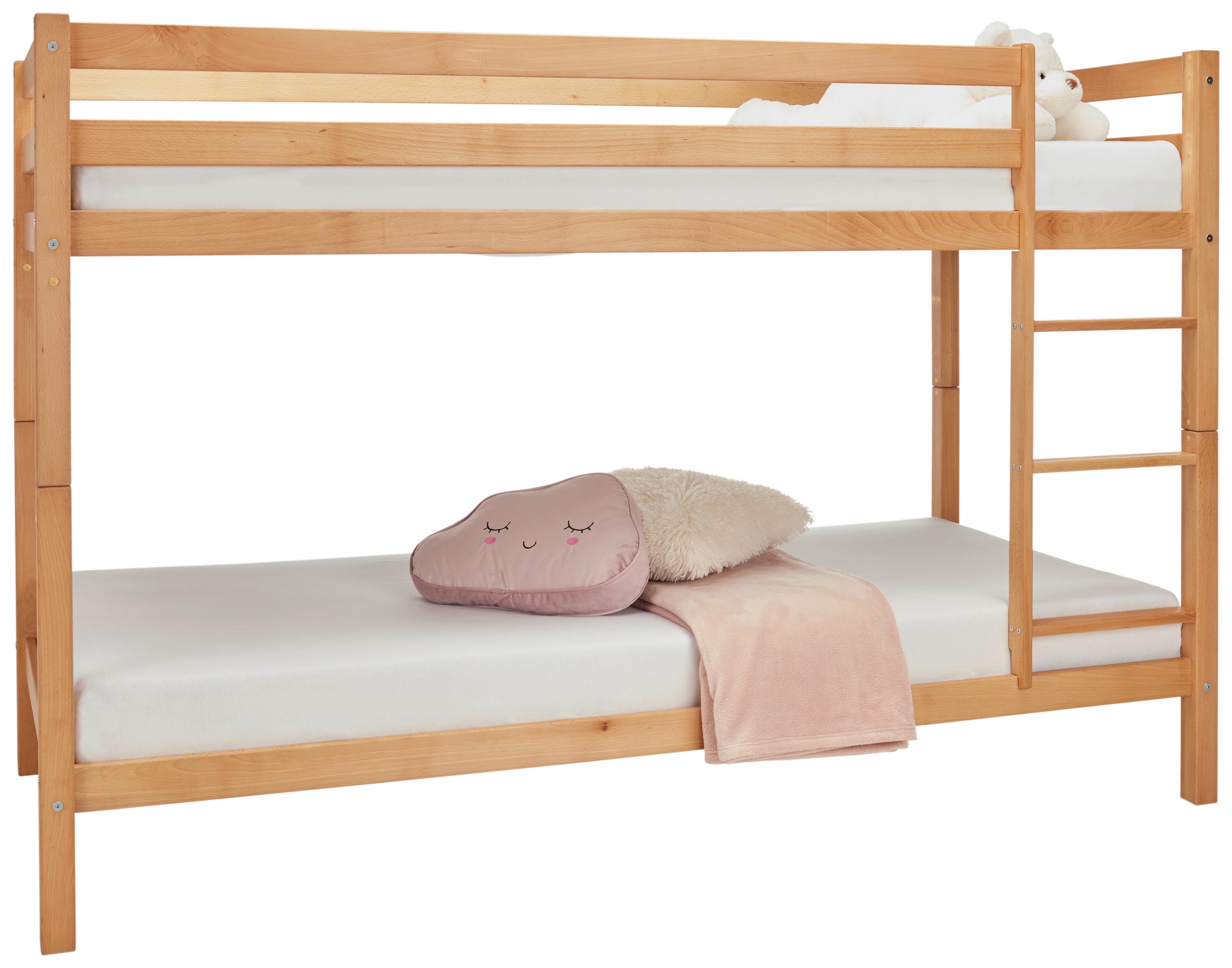 Etagenbett Oscar Natur ca. 90x200cm - Buchefarben, KONVENTIONELL, Holz (207/140/97cm) - Based