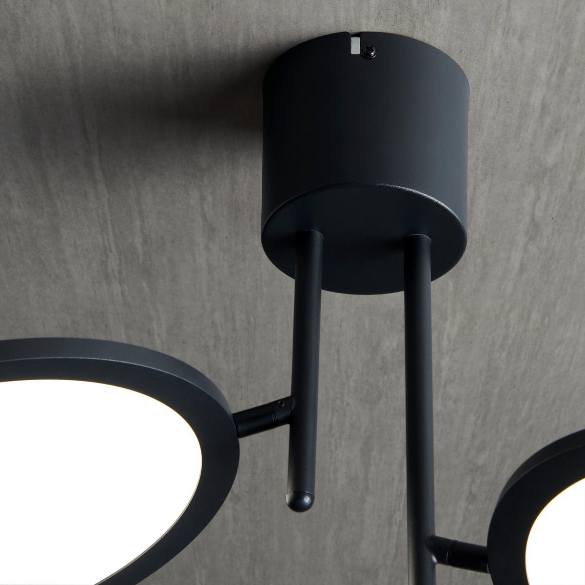 LED Mennyezeti Lámpa Carsten - fekete, Modern, műanyag/fém (57,6/25/33,4cm) - Visiona