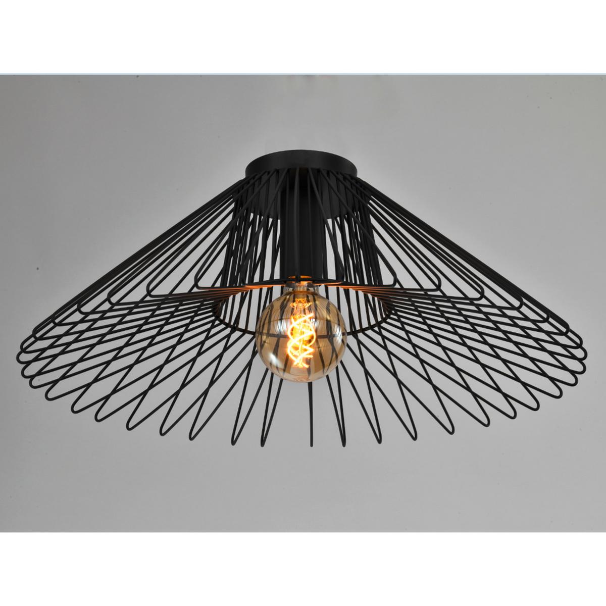 Deckenleuchte Duccio Schwarz max. 22 Watt - Schwarz, KONVENTIONELL, Metall (60/22cm)