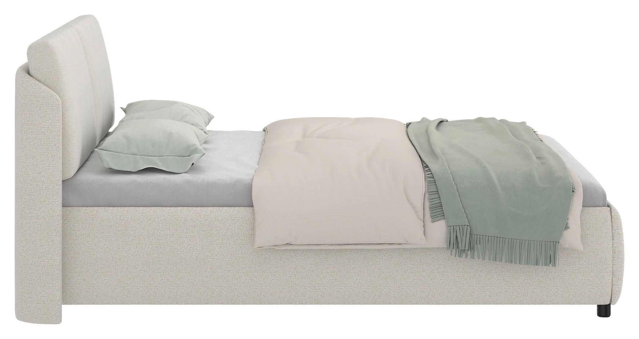 STOPPAD SÄNG LIVORNO - svart/cremefärgad, Klassisk, metall/textil (180/200cm) - Mömax