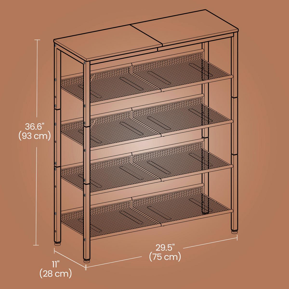 Regal Braun/Schwarz ca. 75x93x28 cm - Schwarz/Braun, Trend, Holzwerkstoff/Metall (75/93/28cm) - MID.YOU