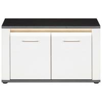 Bancă pentru hol Alassio - alb, Modern, material pe bază de lemn (85/51,5/37,6cm) - Modern Living